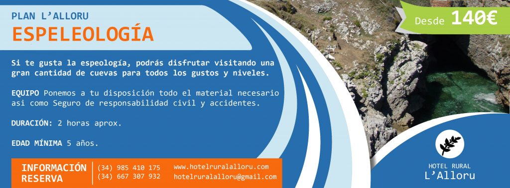 Oferta Espeleología + Alojamiento